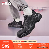 FILA 斐乐猫爪鞋4代女鞋老爹鞋情侣运动鞋复古时尚休闲鞋网面透气 【男款】黑-BK 41
