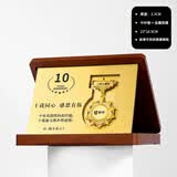 鑫匠久奖牌定制荣誉勋章定做周年员工创意牌匾奖章年会纪念奖杯订制徽章相框纪念章奖品退休纪念品礼物订 【新】闪耀金色（热销爆款） 免费设计