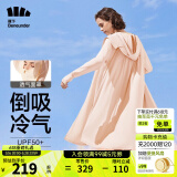 蕉下（beneunder）防晒衣女防紫外线夏季薄款防晒服女士披肩服短外套 红粉色/升级长款