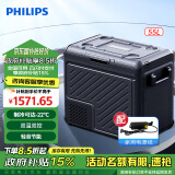 飞利浦（PHILIPS）车载压缩机制冷冰箱 车家两用12V24V冷冻冷藏TB7501 户外家居用品