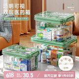 金隆兴家用医药箱小药箱急救箱药品收纳带锁儿童手提医疗箱多层大号