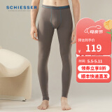 舒雅（Schiesser）男士舒美棉3A抑菌长裤【S2炫彩】保暖单长裤E5/20734Y 深灰 M 【60-70公斤】