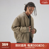 CHINISM CH基础款飞行员夹克外套男秋冬加厚棉衣美式复古男士棉服 黄绿色 L