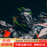 HNJ摩托车头盔男女全盔新3C国标认证四季通用越野机车A1夏季头盔 黑武士（标配透明片)+黑镜片 均码