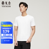 雅戈尔（YOUNGOR）短袖T恤男圆领水柔棉升级版丝柔棉透气舒适精致工艺T恤100%棉面料 VSPC533094BYA白色 2XL