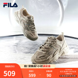 斐乐（FILA）跑步鞋老爹鞋男子跑步鞋MARSⅡ火星二代情侣款复古运动鞋休闲鞋 驼丝锦-DO-F12M131116F 42