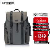 新秀丽（Samsonite）休闲时尚双肩包电脑包15.6英寸男女背包反光材质牛皮革TM7*013