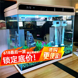 森森（SUNSUN）鱼缸水族箱客厅家用生态桌面金鱼缸免换水懒人鱼缸一体缸自循环 HE-600内置棉和滤材（物流发货）