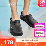 斯凯奇（Skechers）泡泡鞋丨夏季情侣洞洞鞋女沙滩踩屎感拖鞋男增高防臭透气