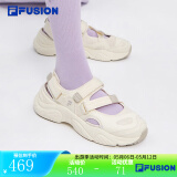 FILA FUSION官方潮牌斐乐女鞋潮流凉鞋轻便凉鞋玛丽珍凉鞋 古白色/燕麦色-AO 36