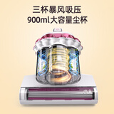 小狗新款三杯C25MAX【终生送滤芯耗材】除螨仪家用床上吸尘器大吸力紫外线杀菌机除螨机超声波除螨仪 C024MAX除螨机+滤芯*2
