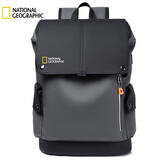 国家地理（National Geographic）定制双肩包商务包休闲背包大容量16寸笔记本电脑包初高中书包通勤 黑灰色-标准号-升级款（可放16寸电脑） 可容纳16寸-17.5英寸