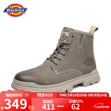 Dickies 男士马丁靴高帮男靴厚底靴子潮男女靴工装靴 驼色 42 