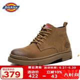 Dickies马丁靴男鞋春季英伦风男女靴复古布洛克靴子高帮情侣鞋工装鞋 棕色【男女款】 41 (255mm)