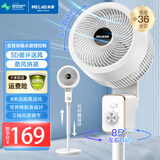 美菱（MeiLing）空气循环扇电风扇落地扇家用3D摇头电扇涡轮换气扇循环对流台式桌面小电扇 机械升降款【可升降机身+全自动摆头】