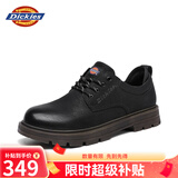 Dickies男士休闲鞋工装商务皮鞋男休闲复古英伦工装鞋 黑色  39 