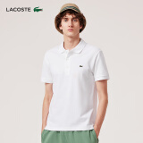 LACOSTE法国鳄鱼男装经典商务休闲纯色翻领Polo衫|PH7937 001/白色 M 4