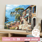 好久不见数字油画diy风景花卉手绘油画填色客厅装饰画儿童手工画挂画