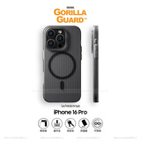 猩球卫士高级感防指纹适用Apple/苹果iPhone16Pro磁吸瓦楞手机壳超薄行李箱条纹保护套磨砂MagSafe外壳黑