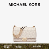 MICHAEL KORS迈克高仕 MK Sloan 大号羊皮菱格绗缝链条包单肩 奶白色 289 NS