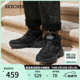 斯凯奇（Skechers）女鞋春加绒厚底老爹鞋中帮雪地靴防滑休闲鞋167338