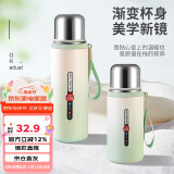 贝瑟斯小钢炮保温杯家居馆男女生不锈钢泡茶带盖茶水分离杯子绿色550ml
