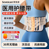 赛维康医用级护腰带腰椎间盘突出腰肌劳损术后钢板支撑久站久坐腰托夏季 男士专用【全新升级款】（3款护垫＋腰椎贴） XL