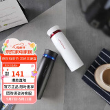 乐扣乐扣（LOCK&LOCK）菲特旋盖轻量保温杯情侣杯商务杯 白红黑蓝450ml*2 LHC4131S602