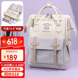 POLO双肩包女士大容量背包女复古书包iPad包包女包生日送女朋友礼物