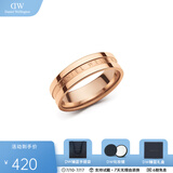 丹尼尔惠灵顿（DanielWellington）dw戒指女男 灵动星环情侣戒指时尚简约情侣对戒 生日礼物送女友 62号 DW00400095 玫瑰金