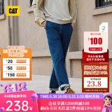 CAT卡特牛仔裤男士户外休闲车线设计柔软工装裤水洗牛仔长裤轻户外 靛蓝 30