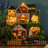 我の屋新品diy小屋童话森林手工制作木质拼搭房子玩具模型男生日礼物女