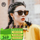 木九十太阳镜经典黑超显脸小墨镜女开车专用高清偏光太阳镜男SM1920313 C02 茶色