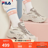 FILA斐乐SOFIA鱼刺鞋女鞋跑步鞋复古老爹鞋女增高鞋休闲鞋 南极灰/合金灰-AG 37.5