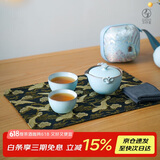 万仟堂（Edenus）陶瓷茶具快客杯便携旅行包一壶二杯功夫茶具套装 称心如意 粉青釉