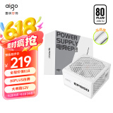 爱国者（aigo）额定650W EP650  白色 机箱电脑电源(80Plus白牌/主动式PFC/支持背线/大单路12V）