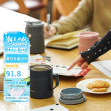 乐扣乐扣（LOCK&LOCK）遇见惬意保温保冷咖啡杯带手柄男女水杯子370ML蓝色LHC4262NVY