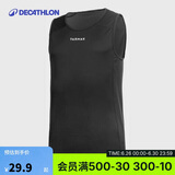 迪卡侬篮球服无袖运动背心男士球衣夏季TARMAK黑色L 2343069