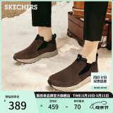 斯凯奇（Skechers）男鞋潮流百搭高帮男靴商务工作鞋舒适软底缓震休闲运动鞋237283C
