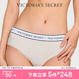 维多利亚的秘密（Victoria's Secret） 夏季棉质舒适内裤logo腰带低腰女三角裤简约红色 68H0米色-6819 1条 S