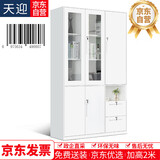 天迎文件柜铁皮柜钢制办公室组合书柜带锁2米高右二抽TY-WJ2152