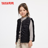 鸭鸭【反季】女童羽绒马甲鸭鸭童装外套2025新款冬季保暖上衣 黑色 140