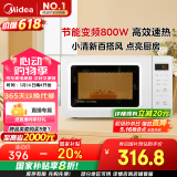 美的（Midea）变频小清新微波炉 液晶屏幕 磨砂面板 小型20L家用 匠心工艺（PM2002）