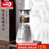 青苹果耐热玻璃水壶 新中式竖纹耐高温泡茶壶 防烫待客围炉煮茶壶 单壶
