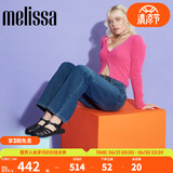 Melissa（梅丽莎）新款时尚编织女士简约通勤果冻罗马凉鞋32408 哑光黑色 38