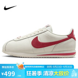 耐克NIKE女子休闲鞋板鞋阿甘鞋CORTEZ新年红运动鞋FZ5167-133帆白38