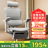 Ergonor保友金豪b雄鹰 人体工学椅护腰办公椅电脑椅电竞椅 银白网+躺舒宝