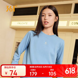 361°卫衣女春秋季外套运动休闲套头衫宽松圆领长袖上衣662334801D-8