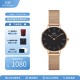 丹尼尔惠灵顿（DanielWellington）dw手表女 简约时尚欧美腕表石英女士手表 生日礼物送女友 28mm女表-黑盘玫瑰金钢带/DW217