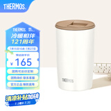 膳魔师（THERMOS）咖啡杯男女办公高颜值日系简约杯子情侣水杯学生杯子TCDP 奶油白【304不锈钢内胆】 415ml